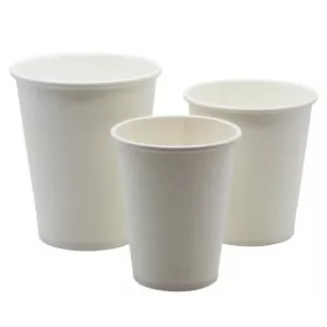 Plain White Paper Cups & Lids - Coffee Supplies